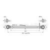 Barre de poussée mécanique - L : 675mm - Diam coté outil: 25.4- Marque: JOHN DEERE