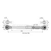 Barre de poussée mécanique - L : 545mm - Diam coté outil: 25.4- Marque: CNH - Ref: SY3P0245