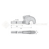 Crochet supérieur filet droit CBM - L : 330mm - Alesage: 60 - Ref: SYGR0977