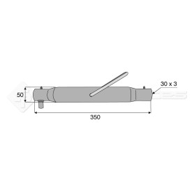 Tube de barre de poussée - L : 350mm