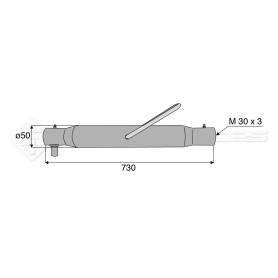 Tube de barre de poussée - L : 730mm