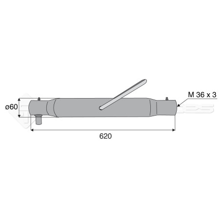 Tube de barre de poussée - L : 620mm - Marque: JOHN DEERE