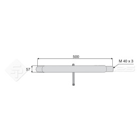 Tube de barre de poussée - L : 500mm