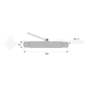 Tube de barre de poussée - L : 460mm - Marque: AGCO - Ref: SYM3P460NH