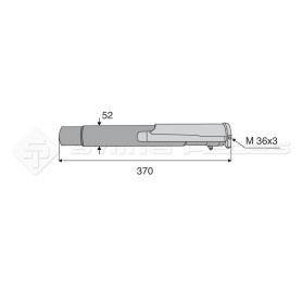 Tube de barre de poussée - L : 370mm - Ref: SYM3P370CL