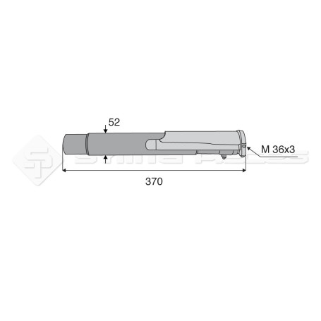 Tube de barre de poussée - L : 370mm