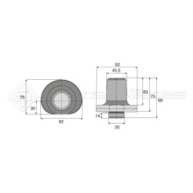 Pitonfix à souder - Alesage: B 35 - Marque: ROCKINGER