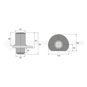 Pitonfix à souder - Alesage: B 40 - Marque: SCHARMULLER