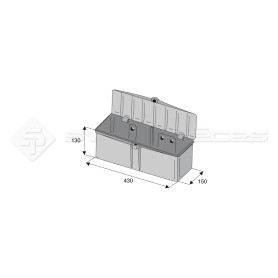 Boîte à outils plastique - L : 430mm