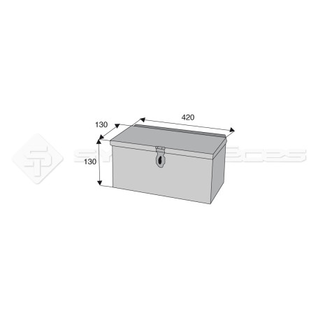 Boîte à outils métal - L : 420mm