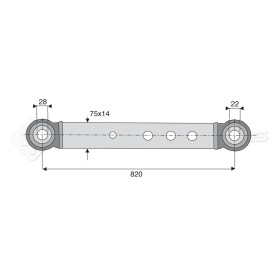 Bras de traction - L : 820mm - Ref: SYBF2260