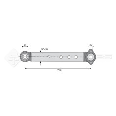 Bras de traction - L : 740mm - Marque: CBM