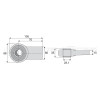 Rotule à souder droite - L : 70mm - Ref: SYSR0510