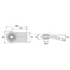 Rotule à souder coudée - L : 110mm - Ref: SYSR0585
