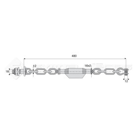 Stabilisateur à chaînes - L : 480mm - Marque: CNH - Ref: SYCS2198