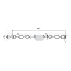 Stabilisateur à chaînes - L : 480mm - Marque: CNH