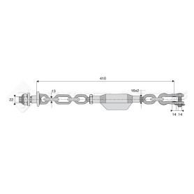 Stabilisateur à chaînes - L : 410mm - Ref: SYCS2175