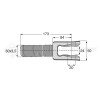 Embout fileté femelle - L : 173mm - Ref: SYSLAE2307