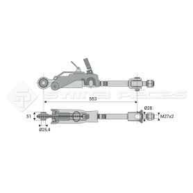 Stabilisateur automatique - L : 553mm - Marque: JOHN DEERE