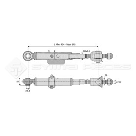 Stabilisateur rigide - Alesage: 25.4 - Marque: AGCO