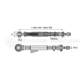 Stabilisateur rigide - Alesage: 25.4