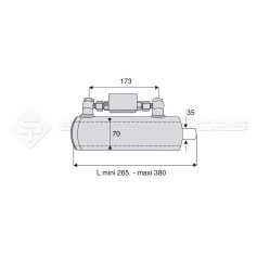 Suspente hydraulique - L : 265mm - Marque: ARGO