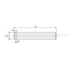 Tige filetée pour suspente mécanique - L : 160mm