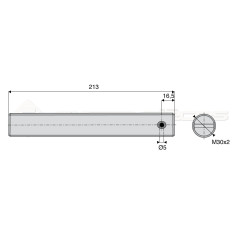 Tige filetée pour suspente mécanique - L : 213mm