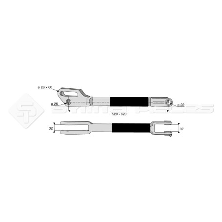 Suspente mécanique - L : 520mm - Marque: CLAAS