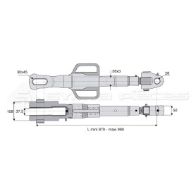 Suspente mécanique - L : 870mm - Marque: ARGO - Ref: SYML2012