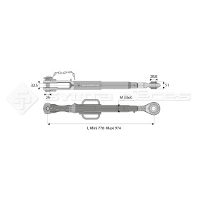Suspente mécanique - L : 778mm - Marque: AGCO