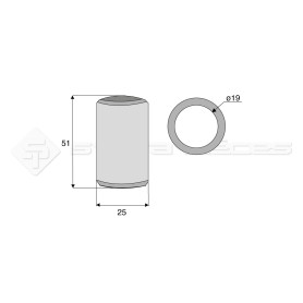 Bague de réduction de rotule - Longueur : 51  - Réf: SYBP1240