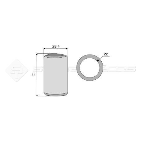 Bague de réduction de rotule - Longueur : 44  - Réf: SYBP1230