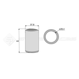 Bague de réduction de rotule - Longueur : 44  - Réf : DA22217 - Ref: SYBP1231