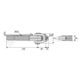 Articulation - Marque: CNH - Alesage : 28 - Longueur : 250  - Réf : DA22271 - Ref: SYATF28GNH