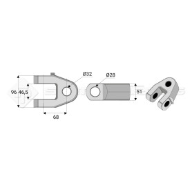 Chape nue - Réf : DA22295 - Ref: SY3ATF003CBM