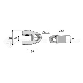 Chape nue - Réf : DA22318 - Ref: SY4ATF045/50