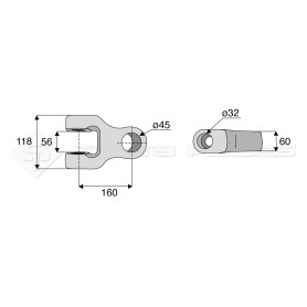 Chape nue - Réf : DA22325 - Ref: SY4ATF045/160