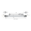 Barre de poussée hydraulique - Diam. Coté tracteur : 19 - Diam. Coté outil : 19 - Réf : DA22342 - Ref: SYH3P254