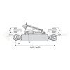 Barre de poussée hydraulique - Diam. Coté tracteur : 25.4 - Diam. Coté outil : 25.4 - Réf : DA22353 - Ref: SYH3P270