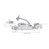 Barre de poussée hydraulique - Diam. Coté tracteur : 32 - Diam. Coté outil : Crochet cat 3 - Réf : DA22360 - Ref: SYH3PA32C3650