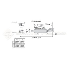 Barre de poussée hydraulique - Marque: WALTERSCHEID - Diam. Coté outil : Crochet cat 3 - Réf: TRE203021