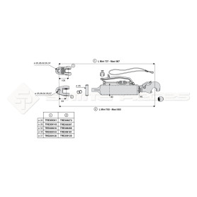 Barre de poussée hydraulique - Marque: WALTERSCHEID - Diam. Coté outil : Crochet cat 3 - Réf: TRE309539