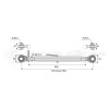 Barre de poussée mécanique - Diam. Coté tracteur : 25.4 - Diam. Coté outil : 25.4 - Réf: SY3P0135