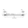 Barre de poussée mécanique - Diam. Coté tracteur : 25.4 - Diam. Coté outil : 25.4 - Réf: SY3PRS2RS2400