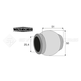 Rotule pour crochet supérieur - Marque: WALTERSCHEID - Alesage : 25.4 - Réf : DA22542 - Ref: TRE099042