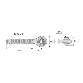 Tirant - rotule - Réf : DA22559 - Ref: SYTF0400