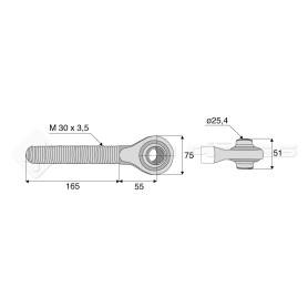 Tirant - rotule - Réf : DA22568 - Ref: SYTF0415
