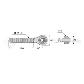 Tirant - rotule - Réf : DA22582 - Ref: SYTF0351