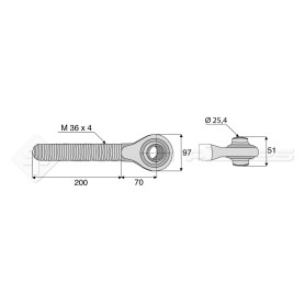 Tirant - rotule - Réf : DA22589 - Ref: SYTFR2G364